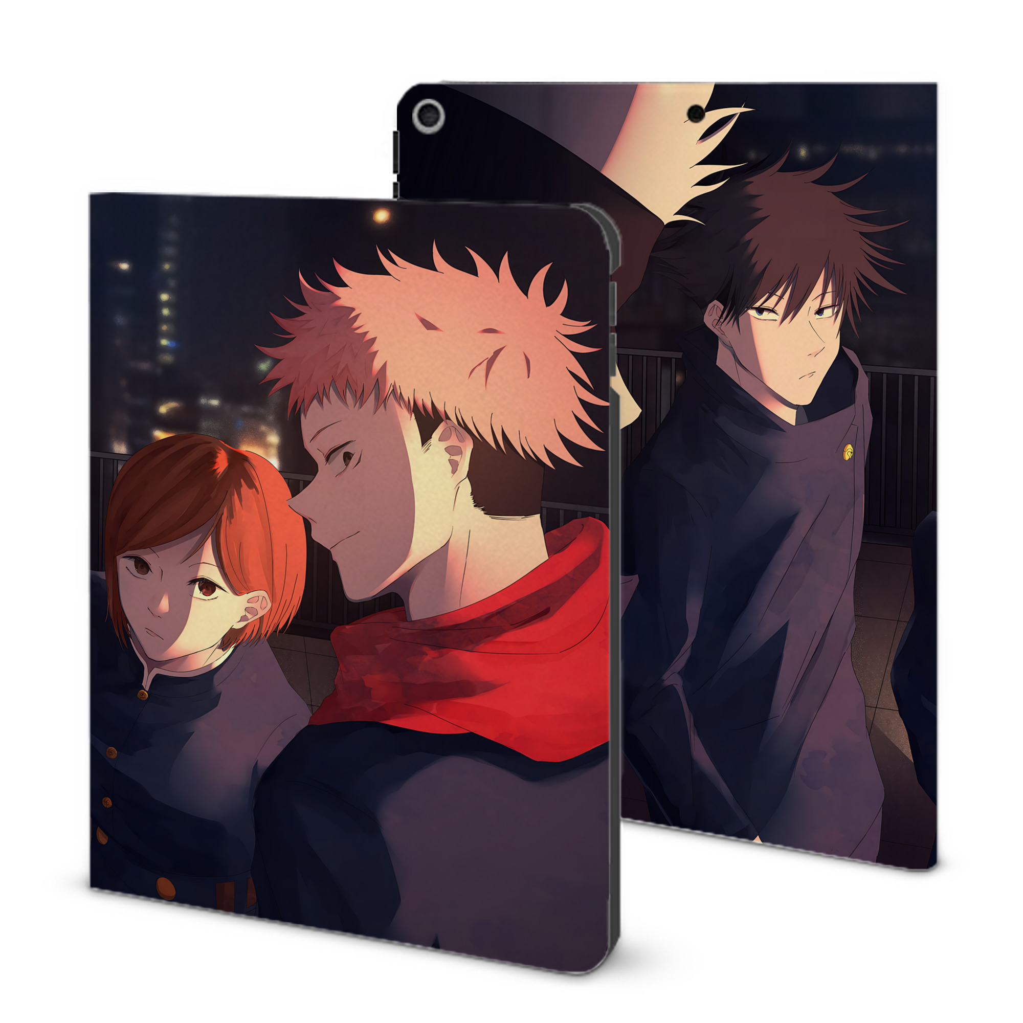 （画像用） 呪術廻戦 Jujutsu Kaisen IPad ケース ブック型 PUレザー TPU 耐衝撃 軽量 薄型 ペン収納なし 全面保護 IPad 各モデル対応